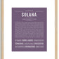 Solana | Name Art Print