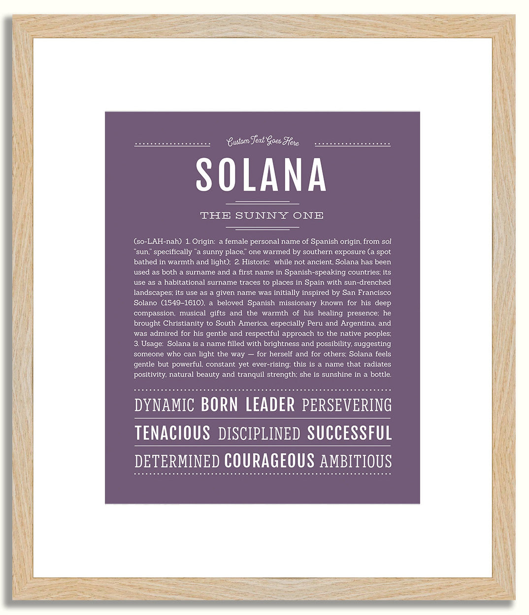 Solana | Name Art Print