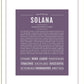 Solana | Name Art Print