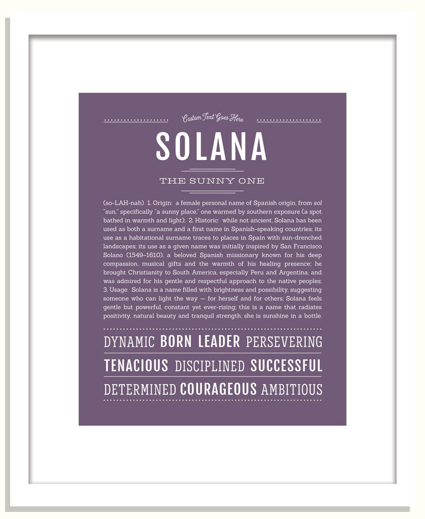 Solana | Name Art Print