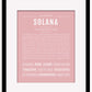 Solana | Name Art Print
