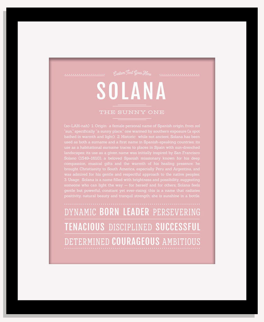 Solana | Name Art Print