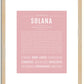 Solana | Name Art Print