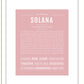 Solana | Name Art Print