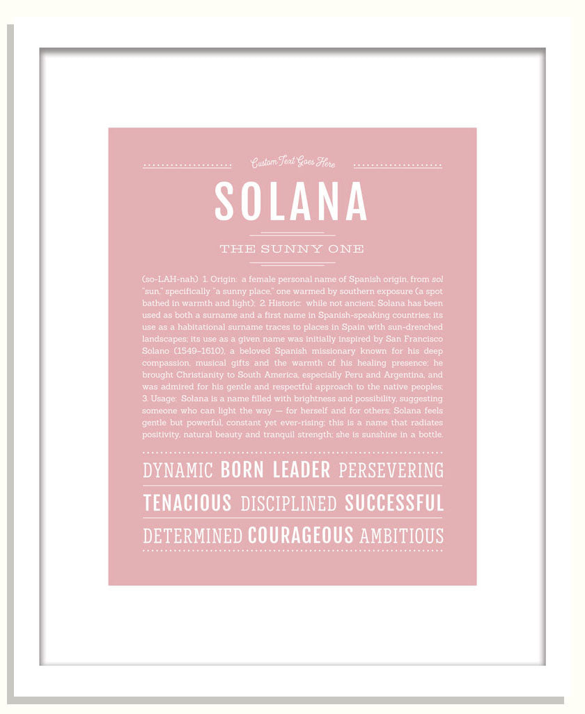 Solana | Name Art Print