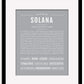 Solana | Name Art Print