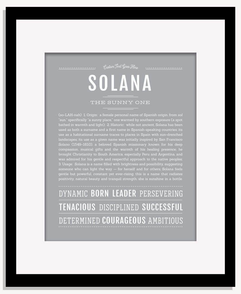 Solana | Name Art Print