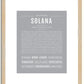 Solana | Name Art Print