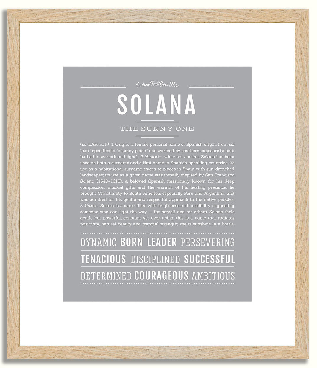 Solana | Name Art Print