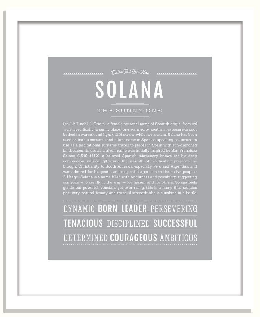 Solana | Name Art Print