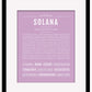 Solana | Name Art Print