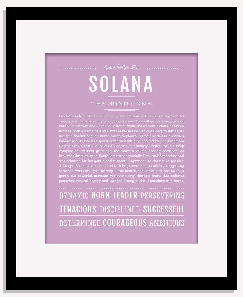 Solana | Name Art Print