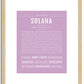 Solana | Name Art Print