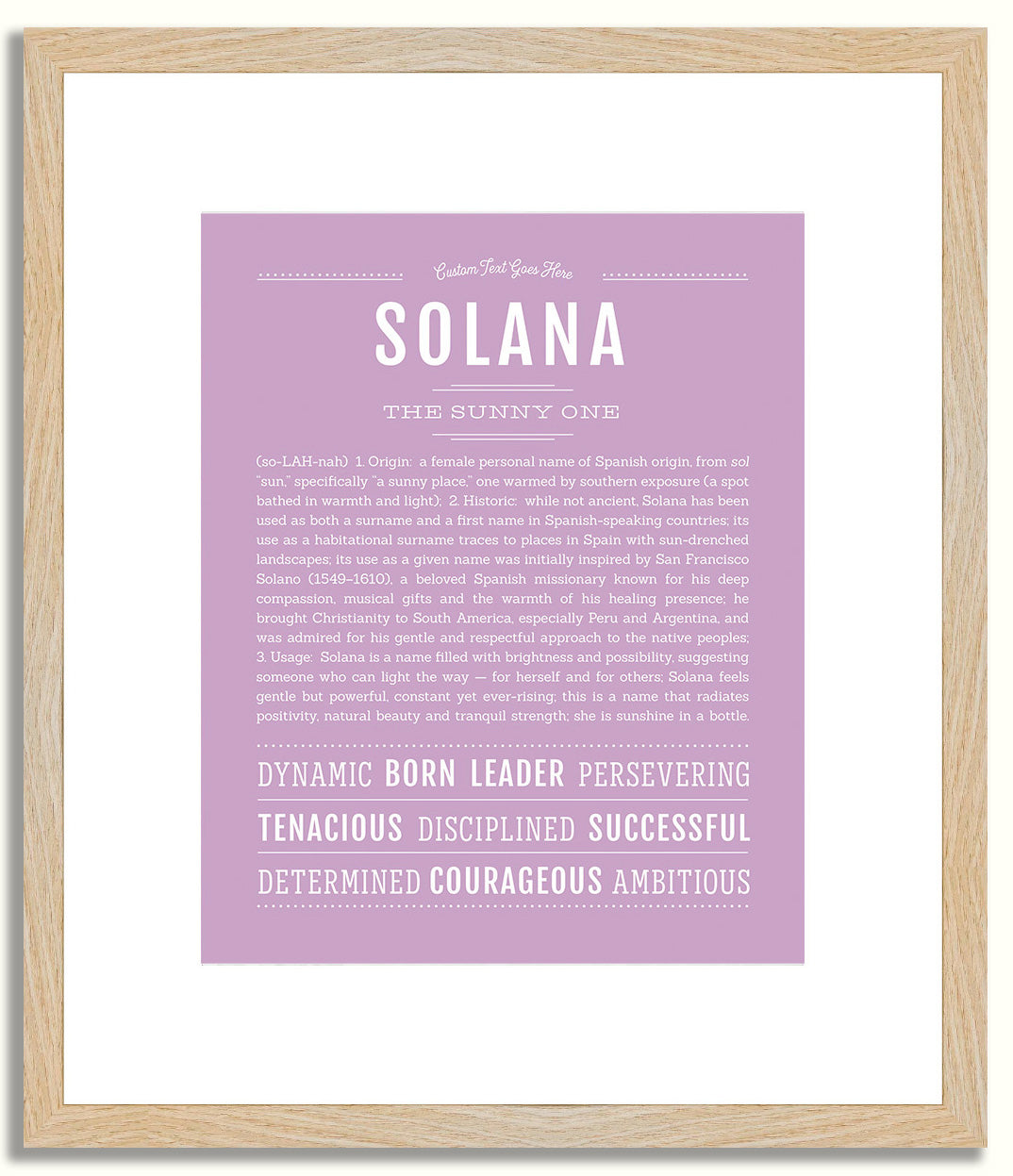 Solana | Name Art Print