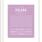 Solana | Name Art Print