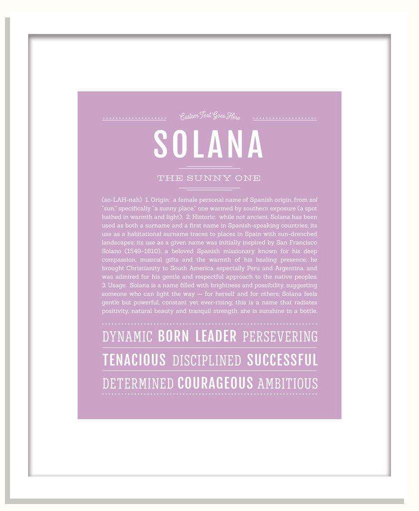 Solana | Name Art Print