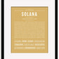 Solana | Name Art Print