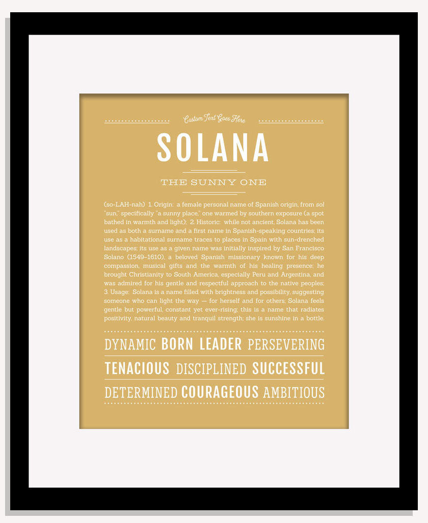 Solana | Name Art Print