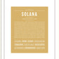 Solana | Name Art Print