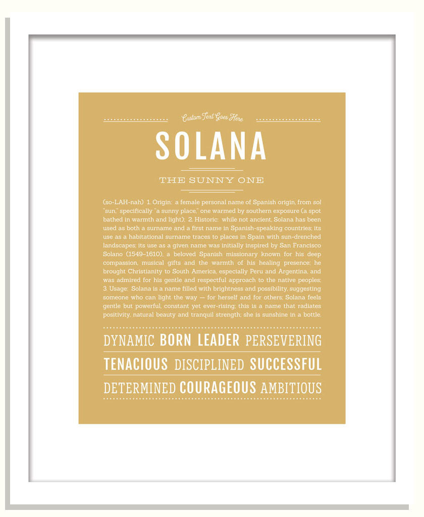 Solana | Name Art Print