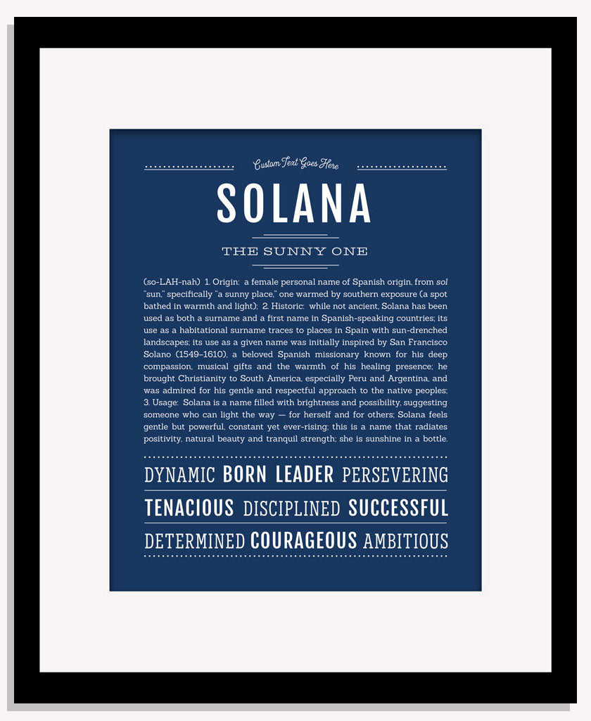 Solana | Name Art Print