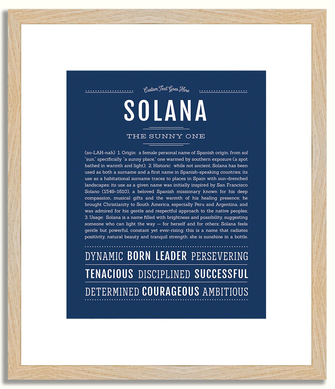 Solana | Name Art Print