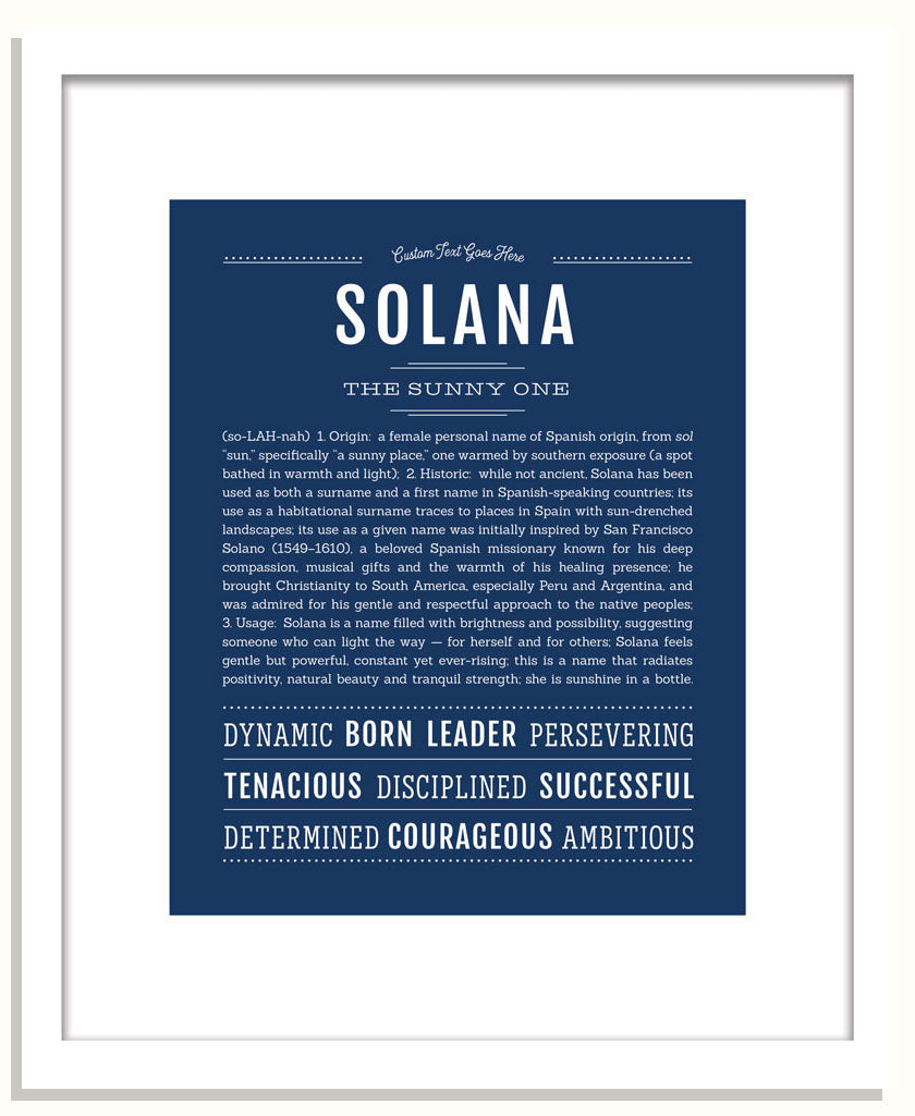 Solana | Name Art Print