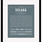 Solana | Name Art Print