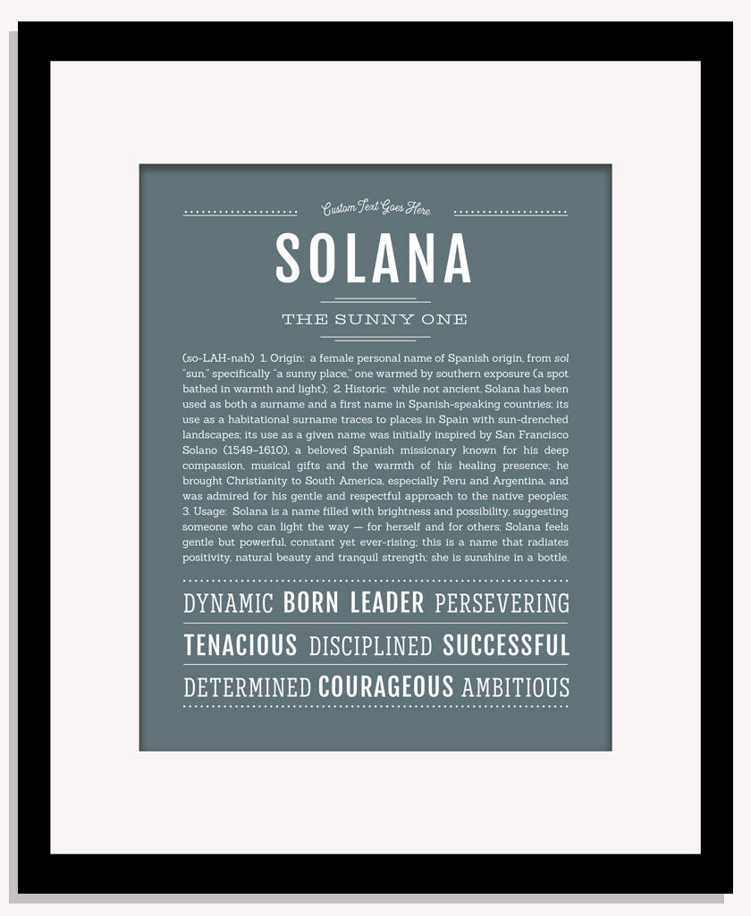 Solana | Name Art Print