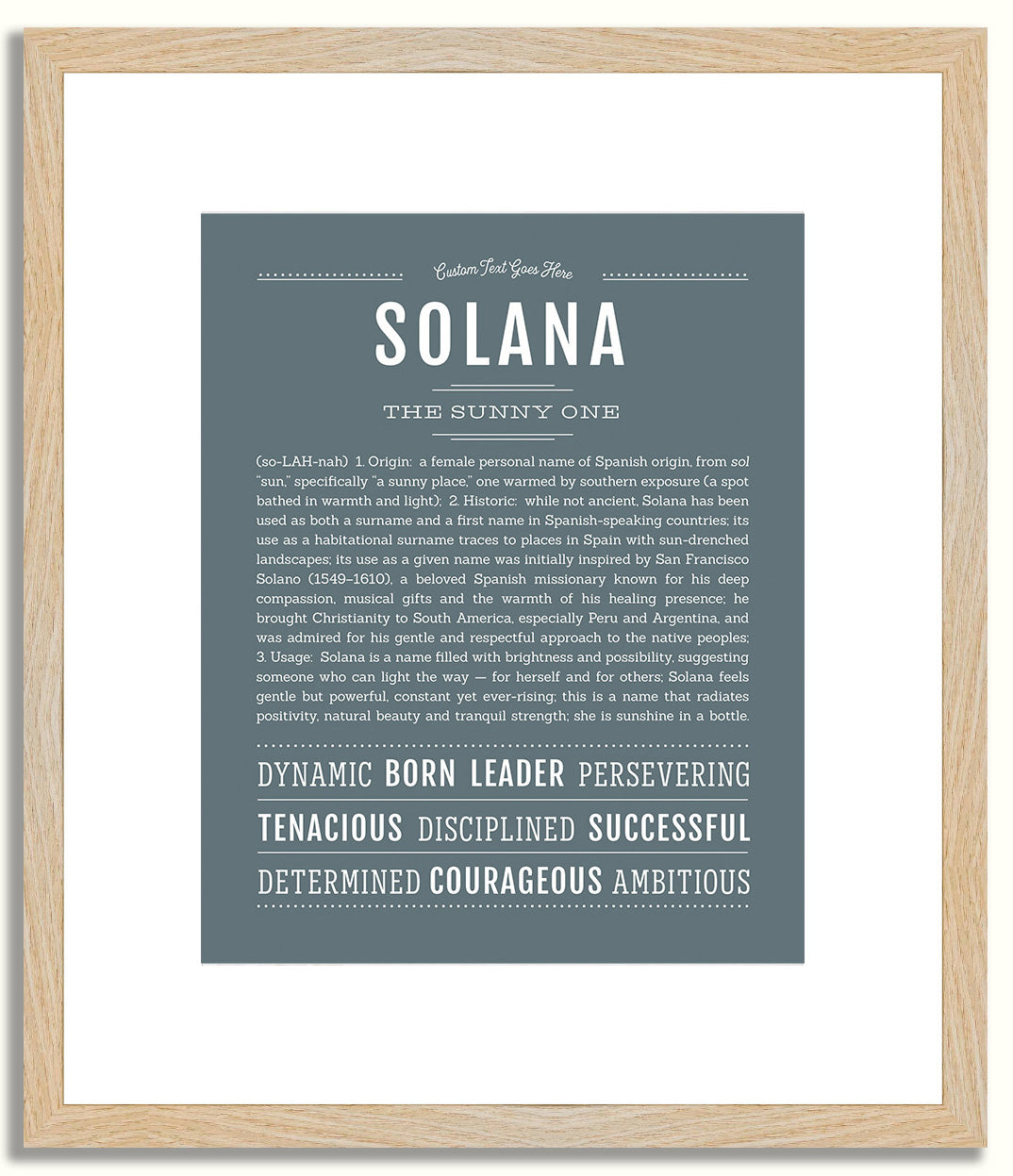 Solana | Name Art Print