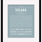 Solana | Name Art Print