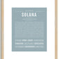 Solana | Name Art Print