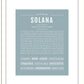 Solana | Name Art Print