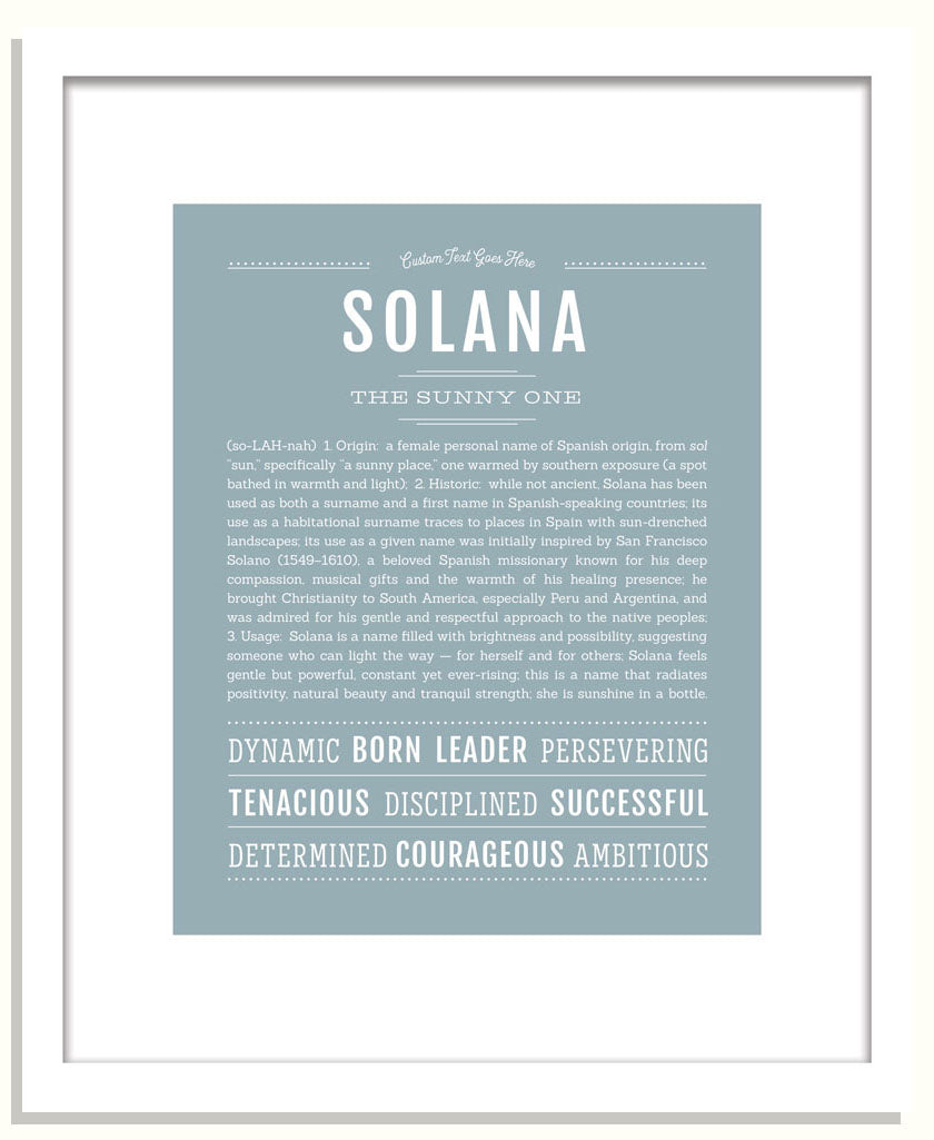 Solana | Name Art Print