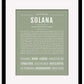 Solana | Name Art Print