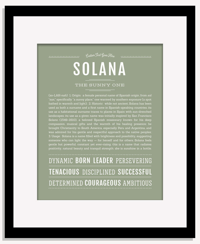 Solana | Name Art Print