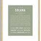 Solana | Name Art Print