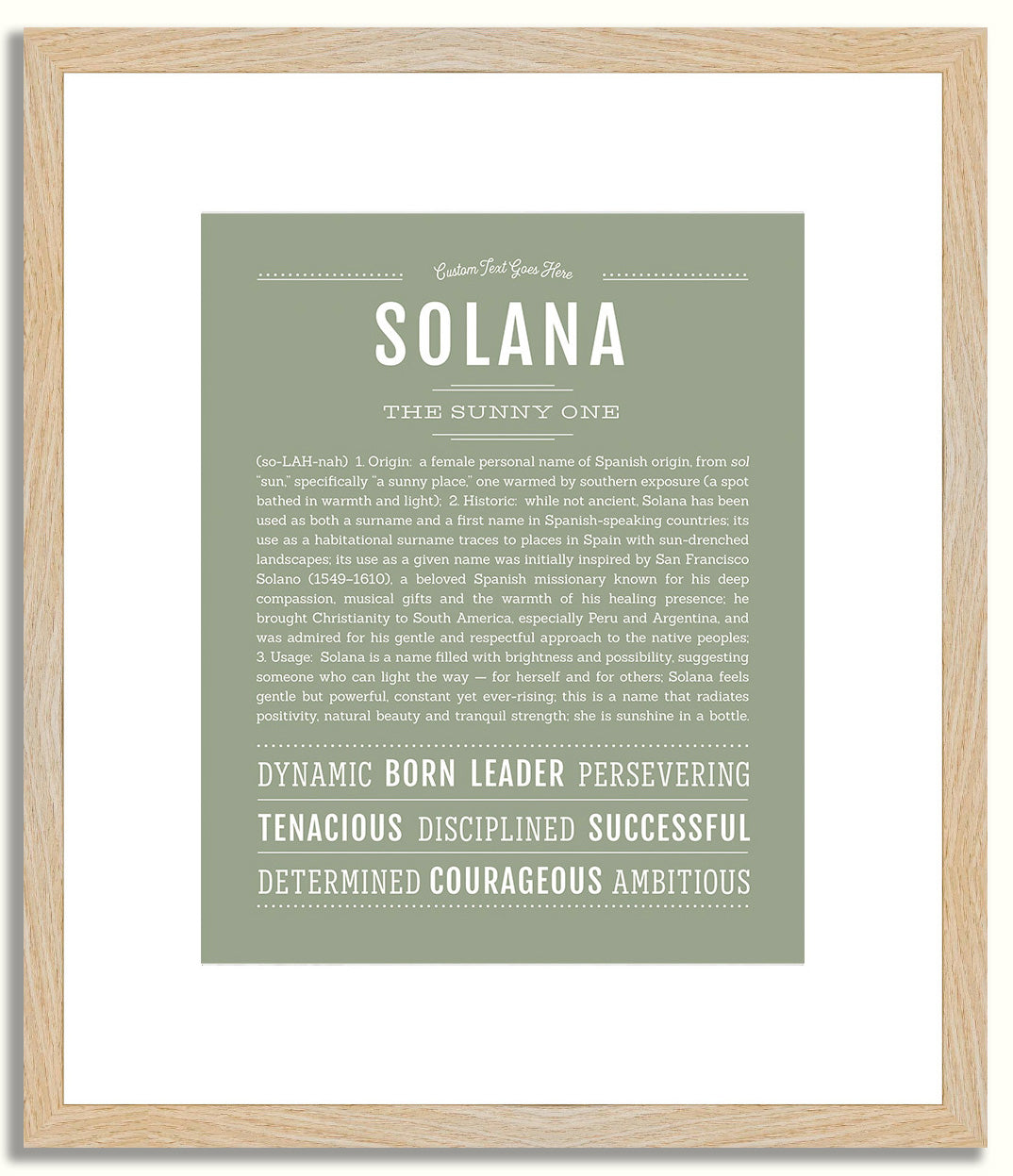 Solana | Name Art Print