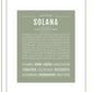 Solana | Name Art Print