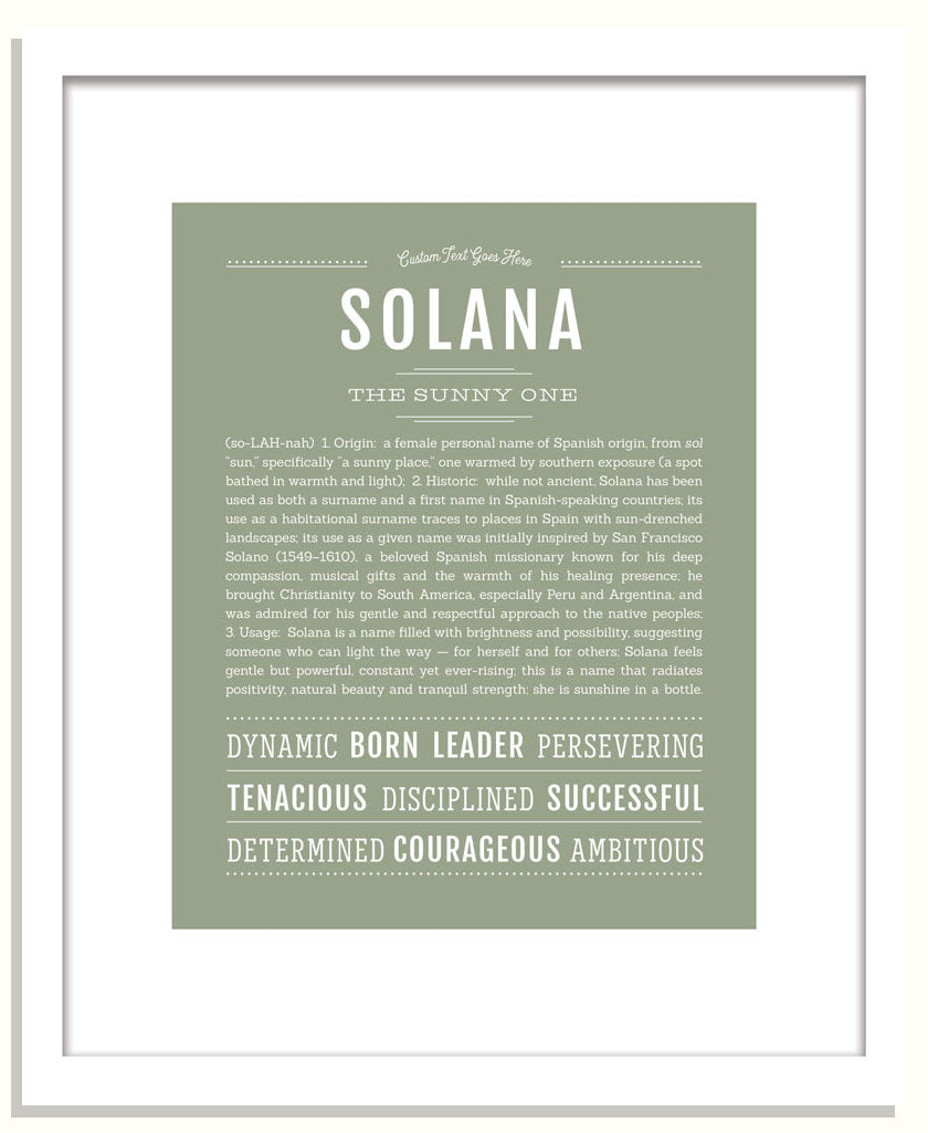 Solana | Name Art Print