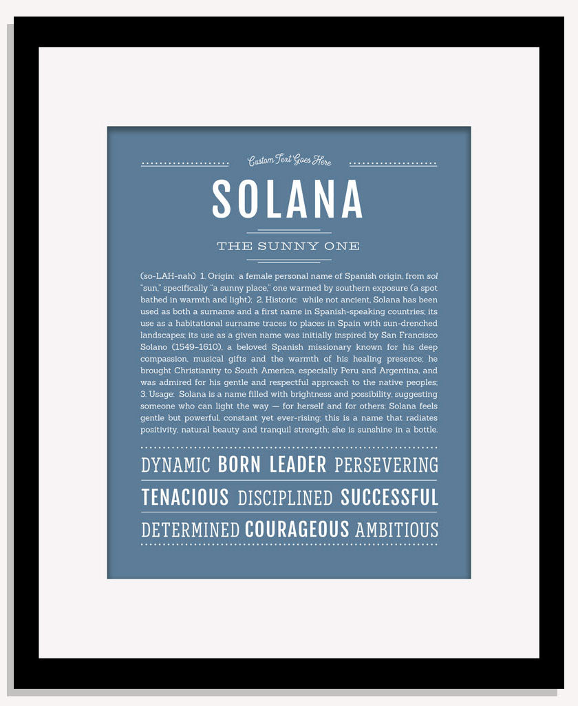 Solana | Name Art Print