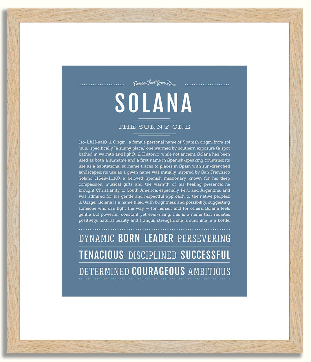 Solana | Name Art Print