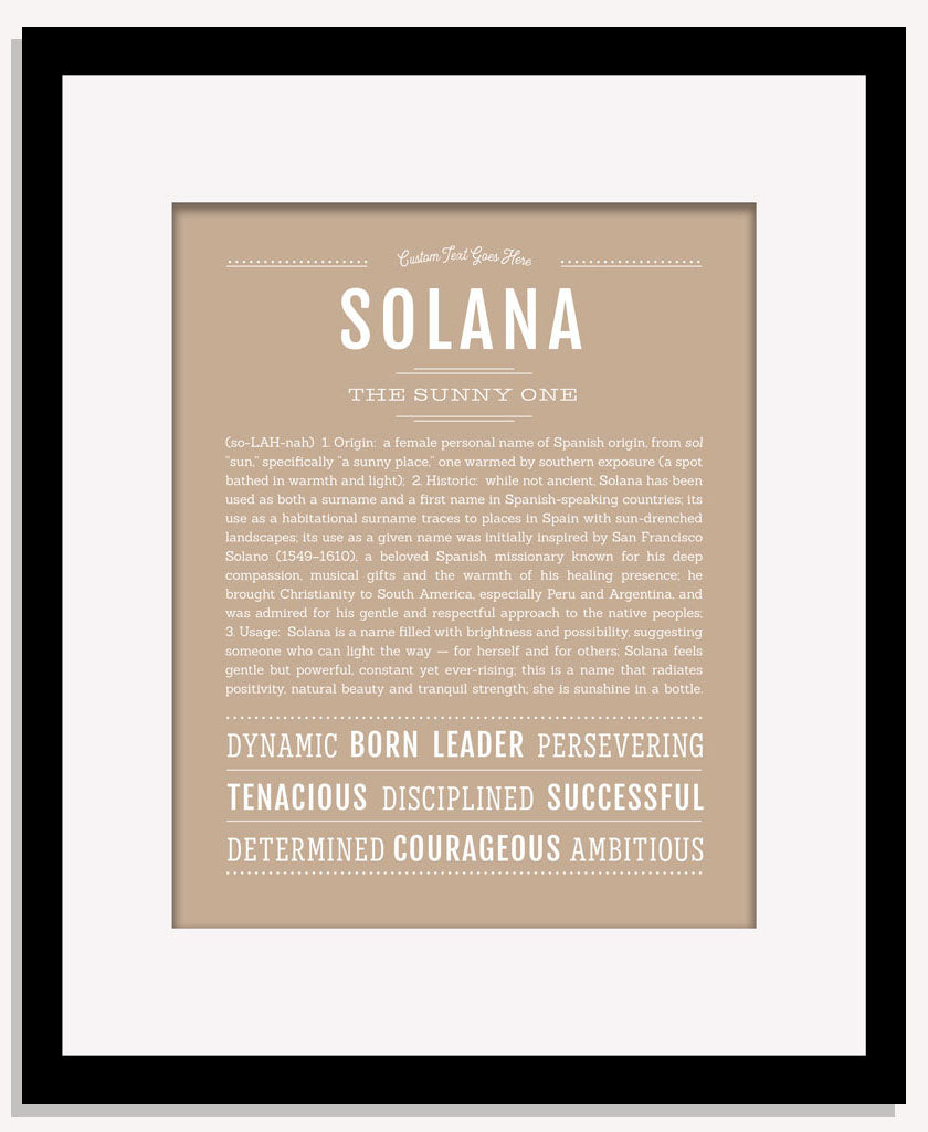 Solana | Name Art Print