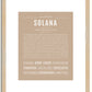 Solana | Name Art Print