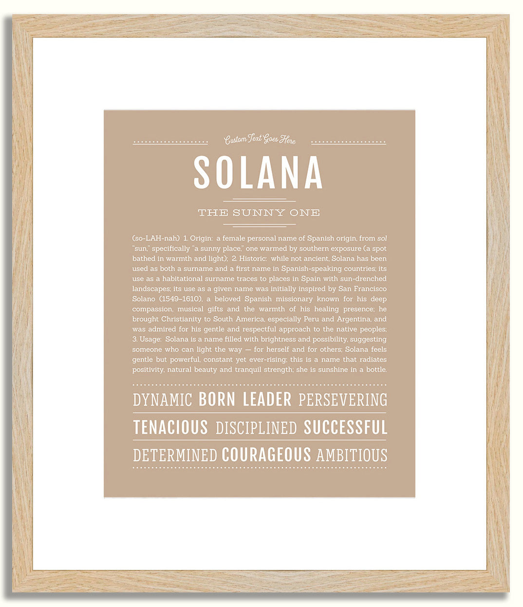Solana | Name Art Print