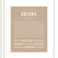 Solana | Name Art Print
