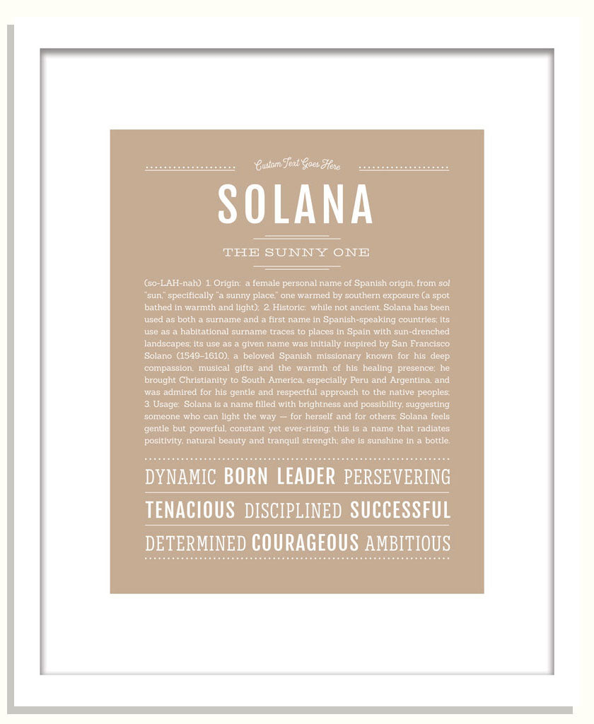 Solana | Name Art Print