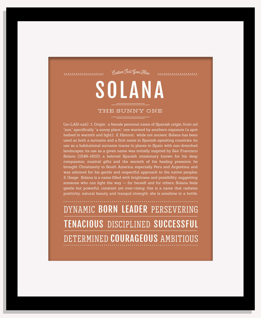 Solana | Name Art Print