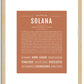 Solana | Name Art Print