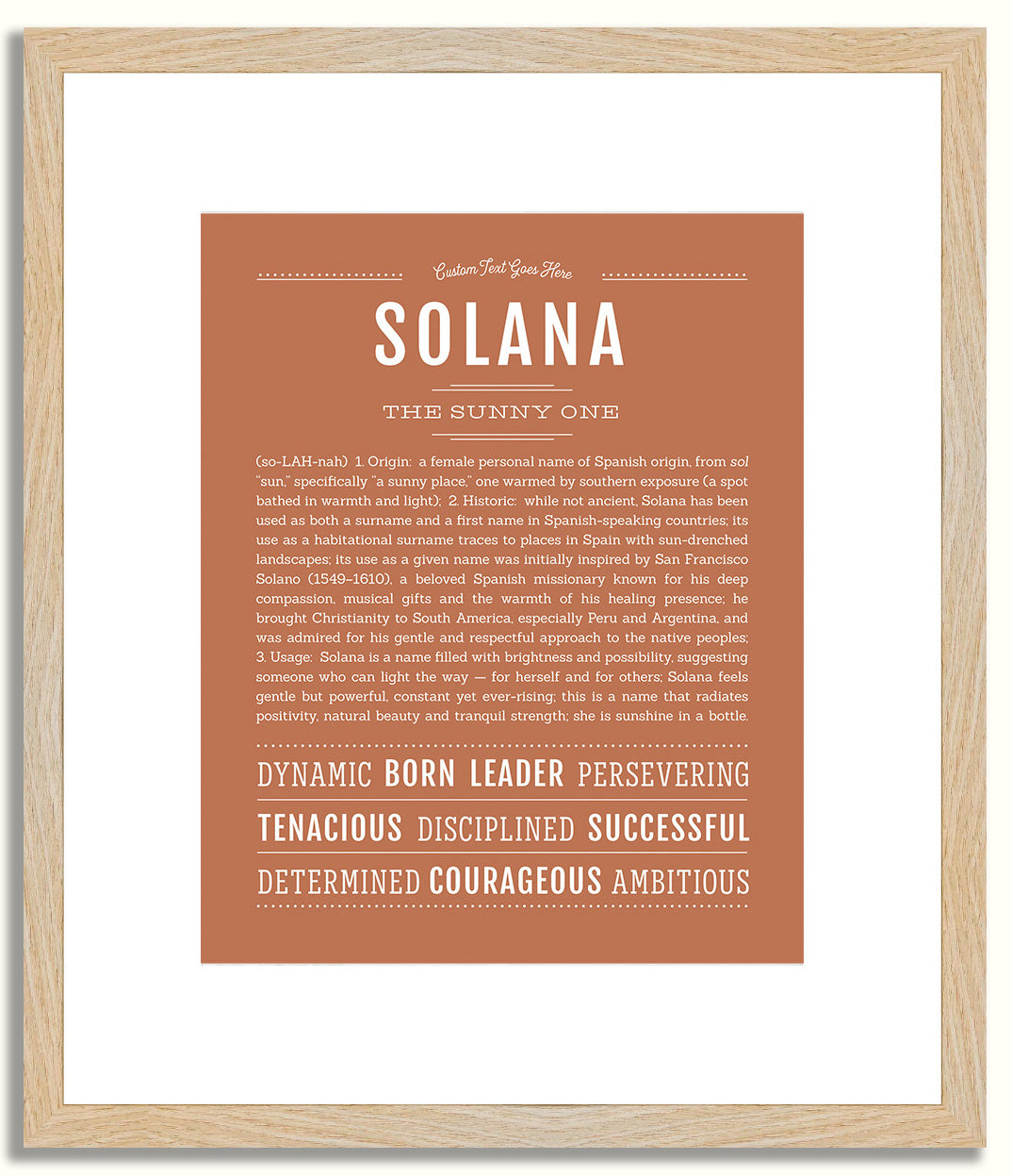 Solana | Name Art Print